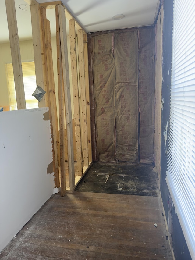 hall featuring dark hardwood / wood-style flooring