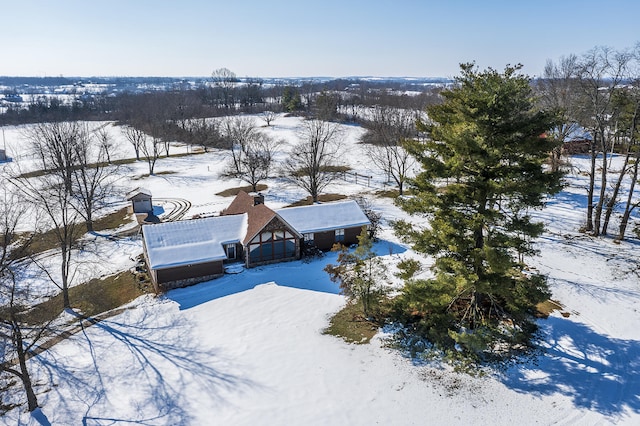 view of snowy aerial view