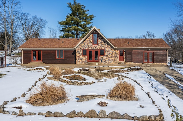 view of front of house featuring french doors