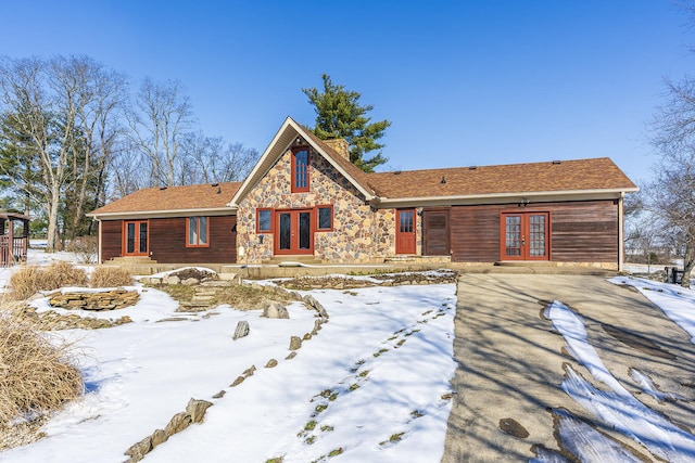 view of front of house featuring french doors