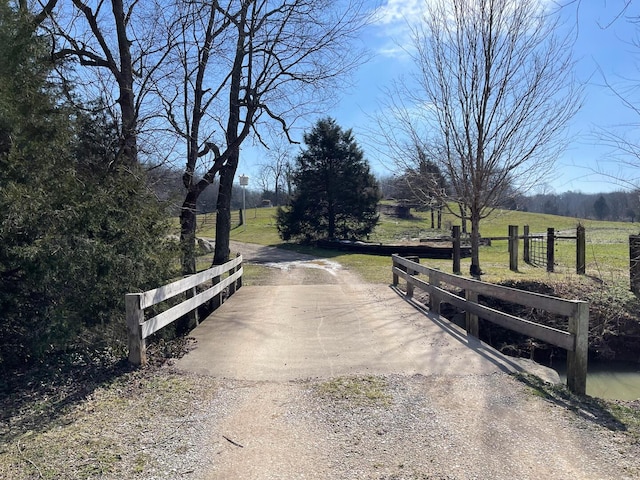 view of street featuring a rural view