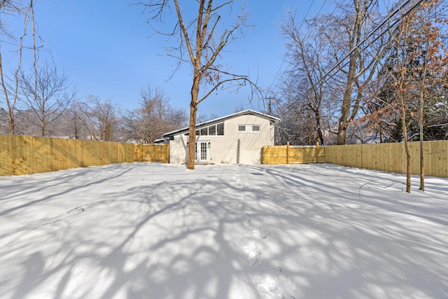 view of snowy yard