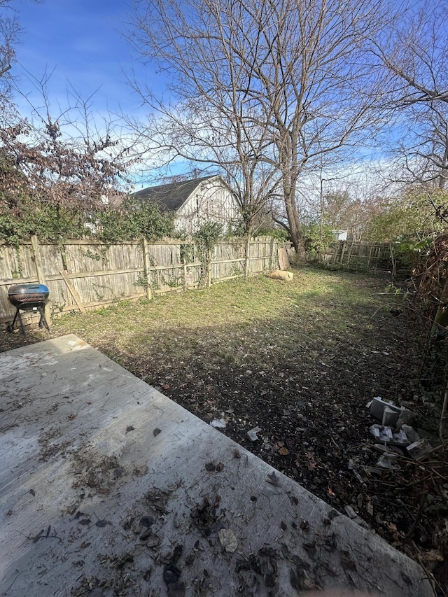 view of yard with a patio