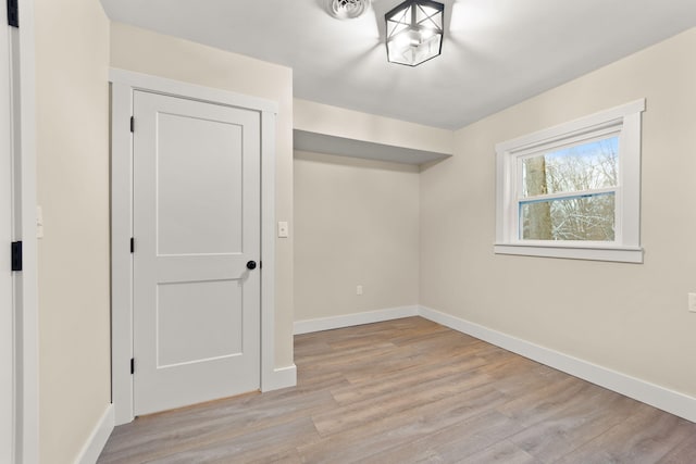 interior space featuring light wood-type flooring