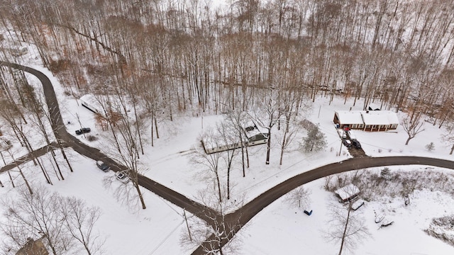 view of snowy aerial view