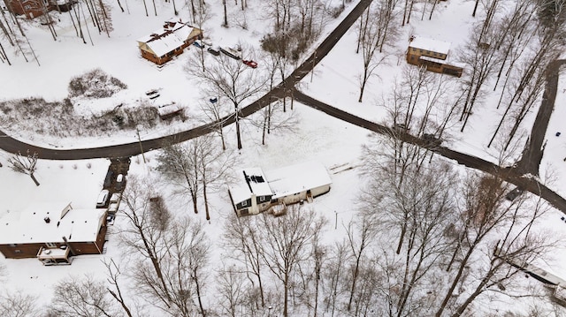 view of snowy aerial view