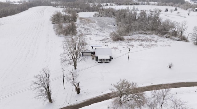 view of snowy aerial view