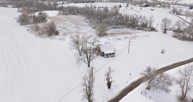 view of snowy aerial view