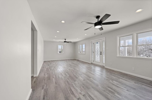 interior space featuring light hardwood / wood-style flooring