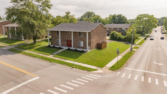 exterior space with a front yard