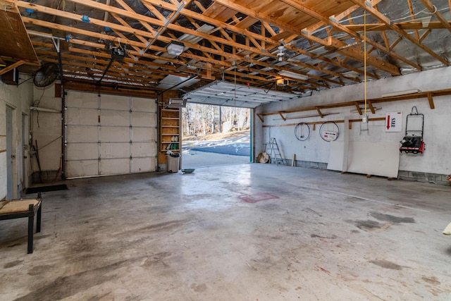 garage with electric panel