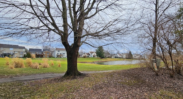 view of yard featuring a water view