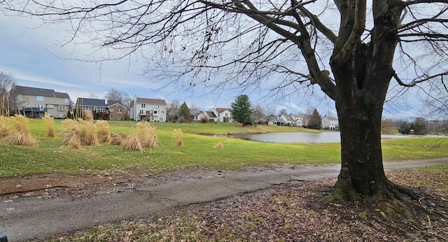 view of street featuring a water view