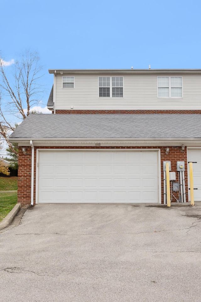 view of front property with a garage