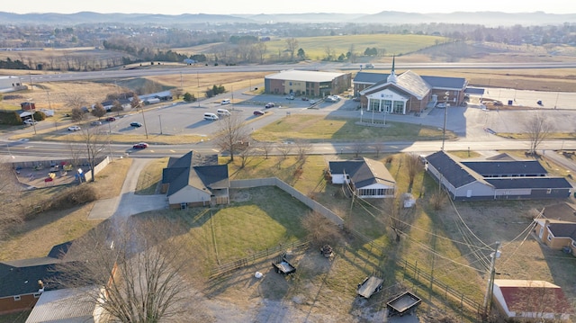 bird's eye view featuring a mountain view