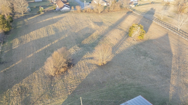 bird's eye view with a rural view