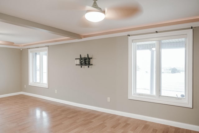 empty room featuring light hardwood / wood-style floors