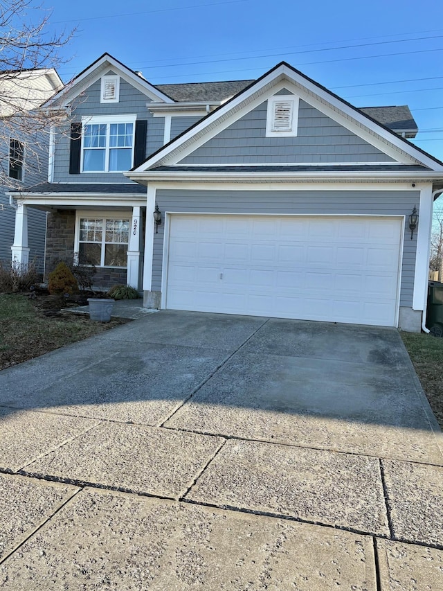 view of front of home featuring a garage