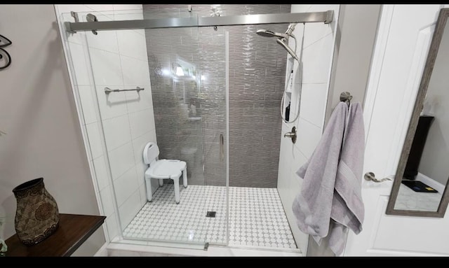 bathroom with walk in shower