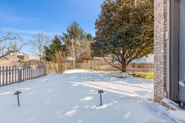 view of snowy yard