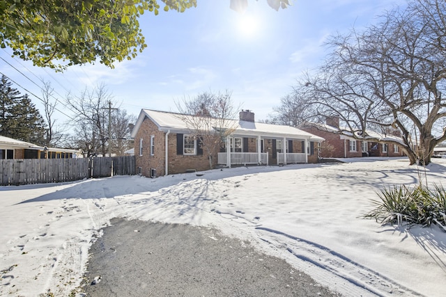 view of front of home with a porch