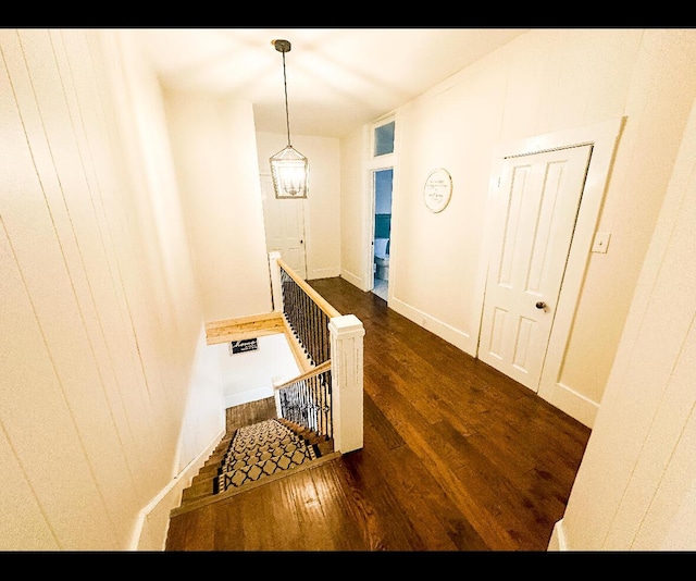 entrance foyer with dark hardwood / wood-style flooring