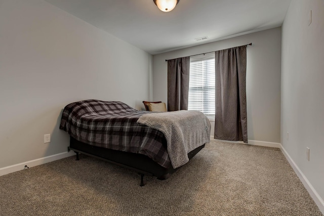 bedroom with carpet floors