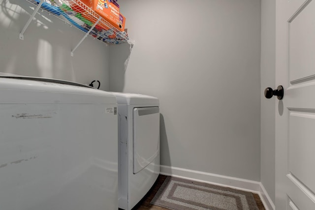 laundry room with separate washer and dryer