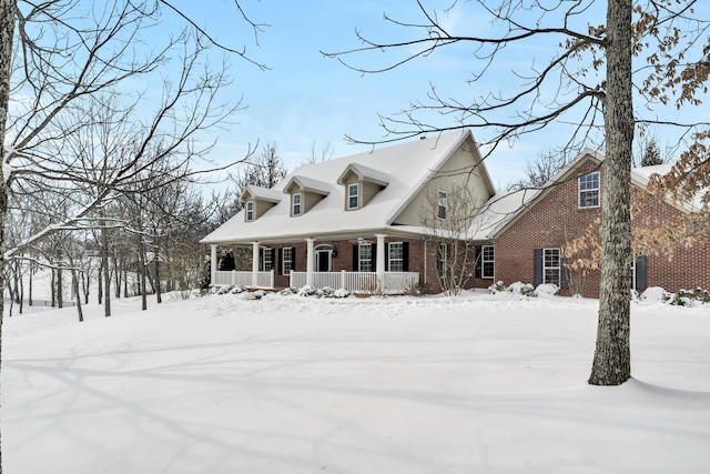 view of front of home with a porch