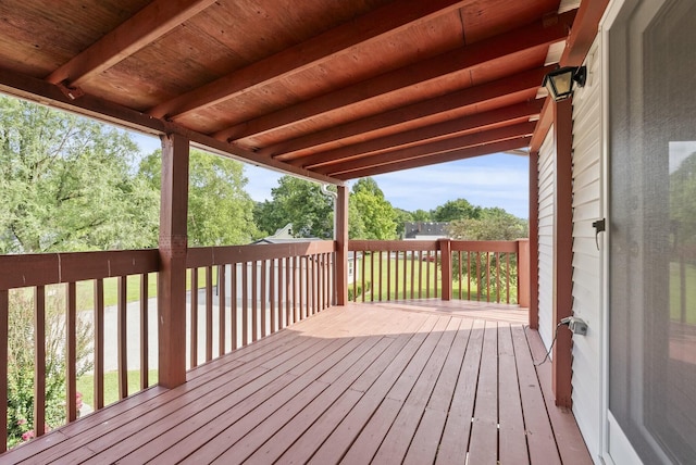 view of wooden deck