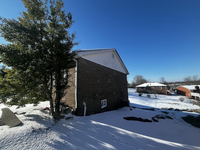 view of snowy exterior