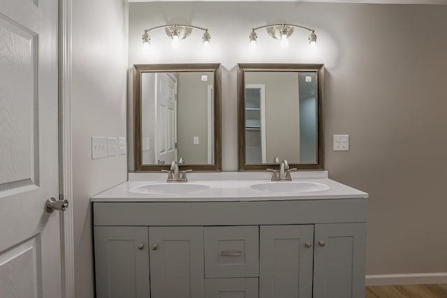 bathroom featuring vanity