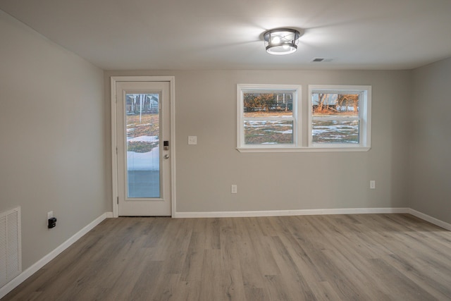 interior space featuring wood-type flooring