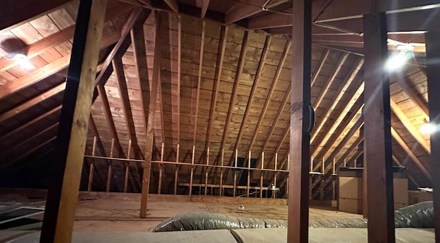 view of attic