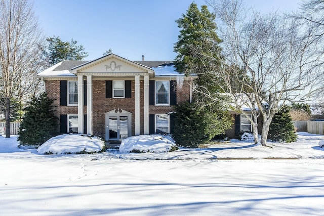 view of greek revival inspired property