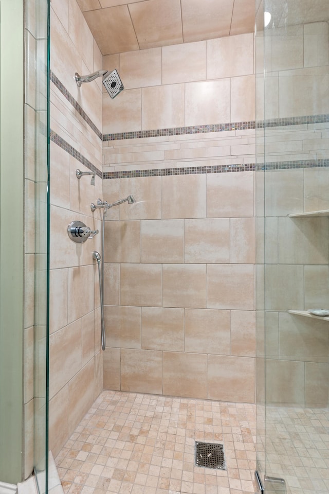 bathroom with an enclosed shower