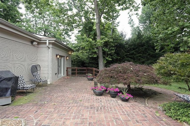 view of patio with grilling area