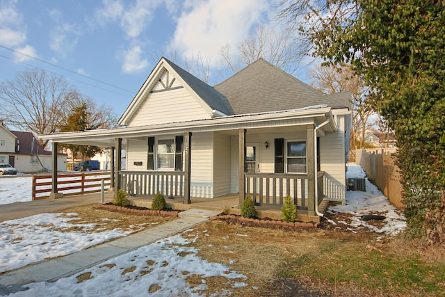 view of front of home with a porch