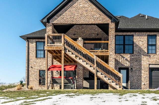 wooden deck with outdoor lounge area