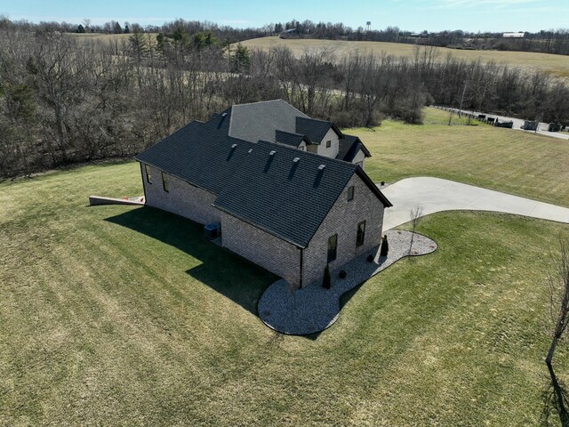 drone / aerial view featuring a rural view