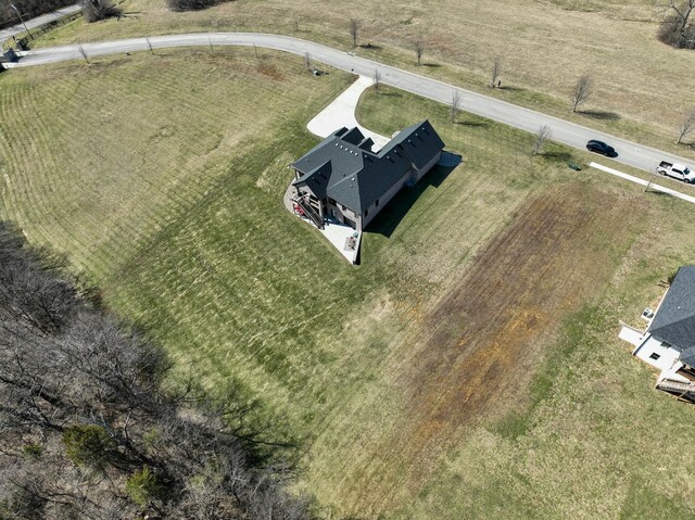 bird's eye view featuring a rural view