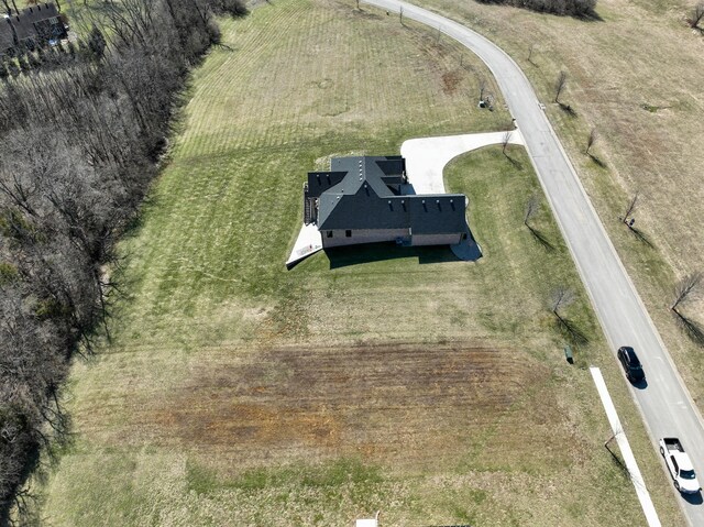 aerial view with a rural view