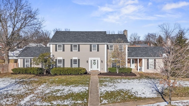 view of colonial home