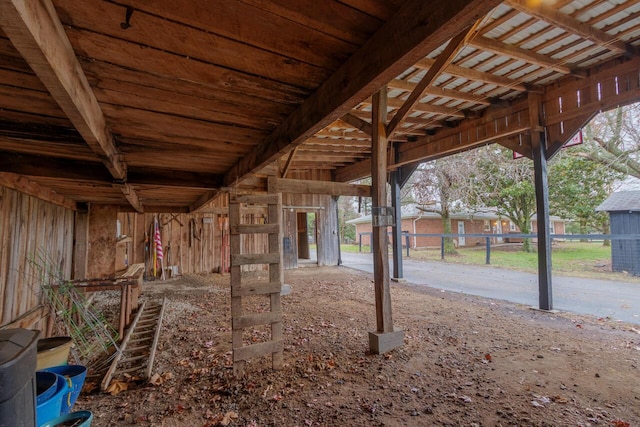 interior space featuring an outbuilding