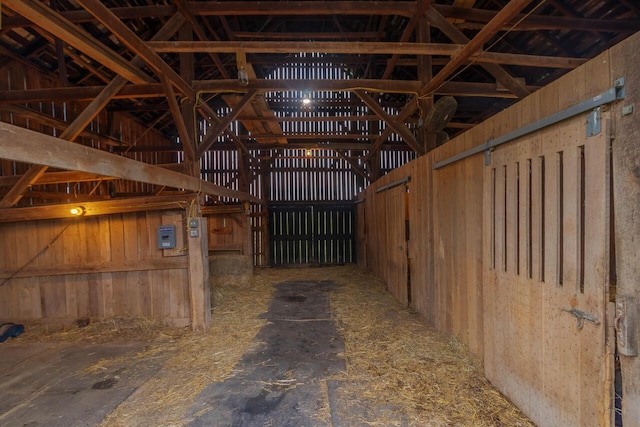 view of horse barn