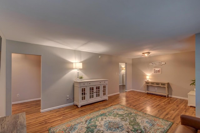 living room with light wood-type flooring