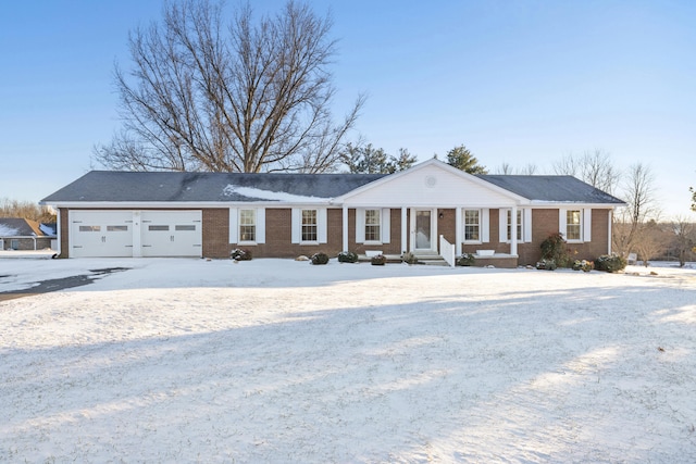 ranch-style home with a garage