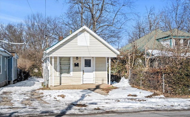 view of front of home