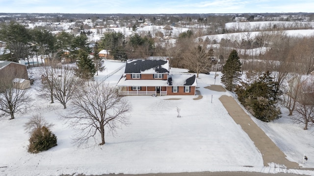 view of snowy aerial view