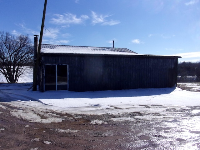 view of snowy exterior